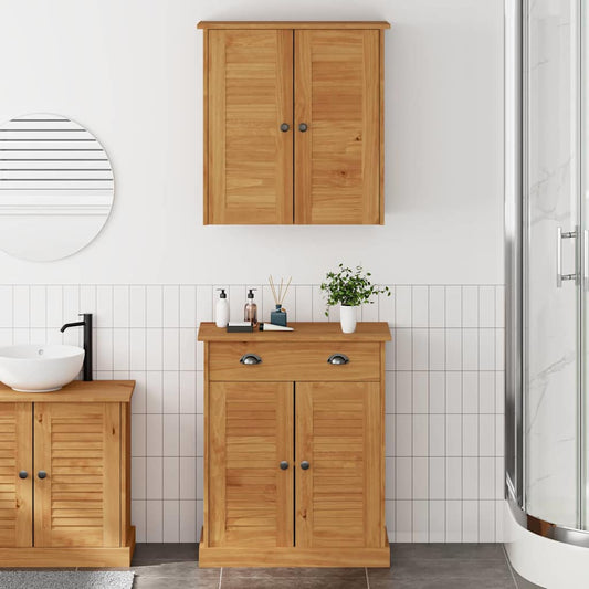Badezimmermöbel Set mit Regal 2 pcs Braun 67,5 x 34 x 80 cm