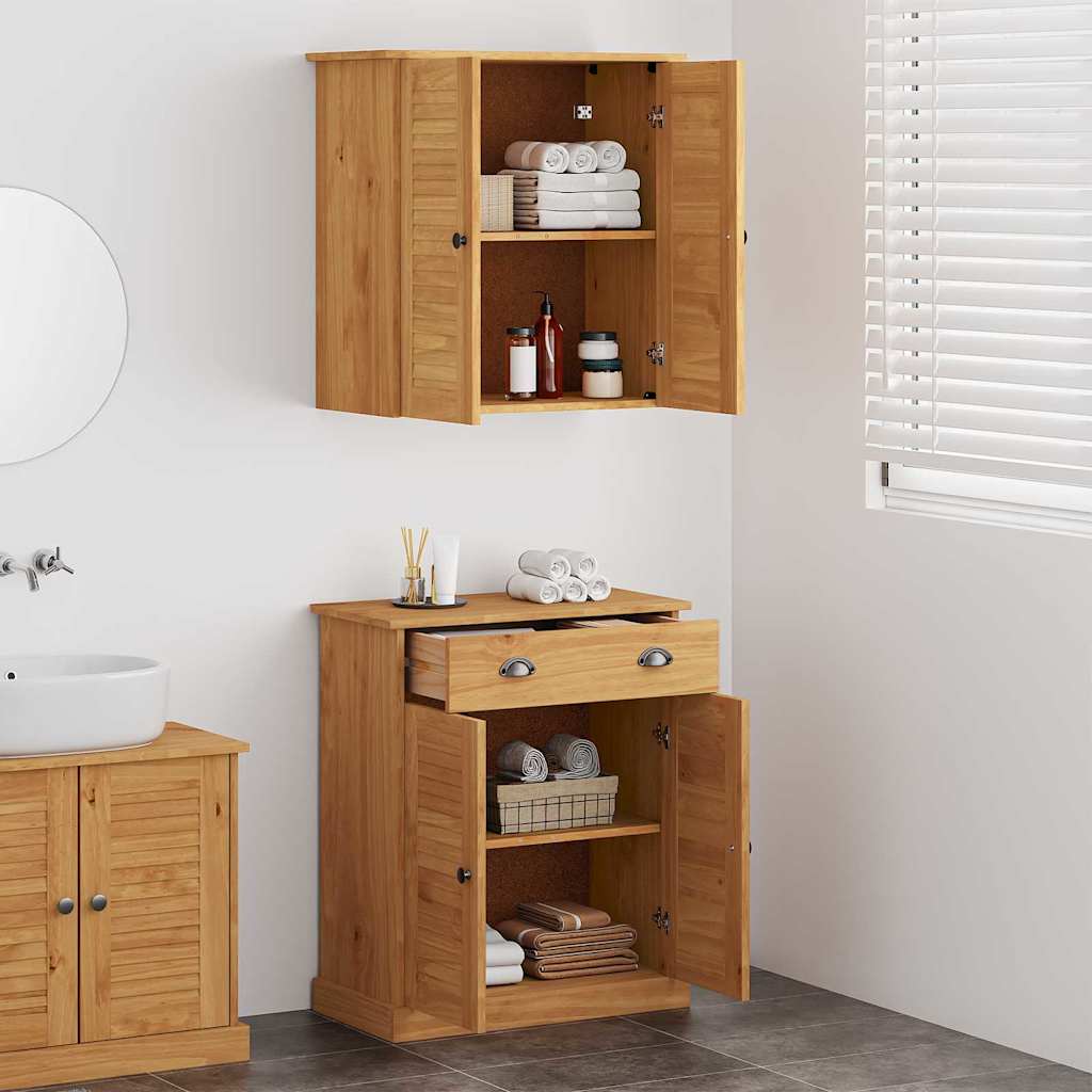 Badezimmermöbel Set mit Regal 2 pcs Braun 67,5 x 34 x 80 cm