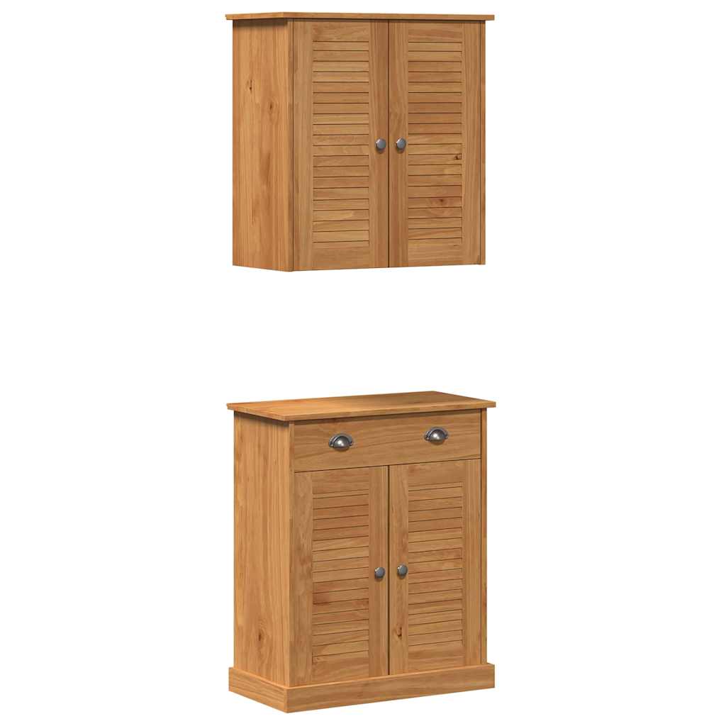 Badezimmermöbel Set mit Regal 2 pcs Braun 67,5 x 34 x 80 cm