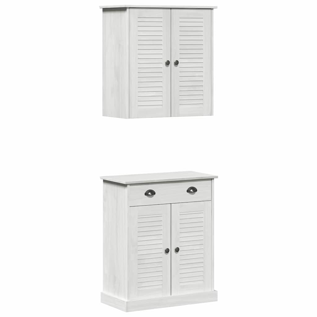 Badezimmermöbel-Set mit Regal VIGO 2 pcs Weiß und Antikweiß