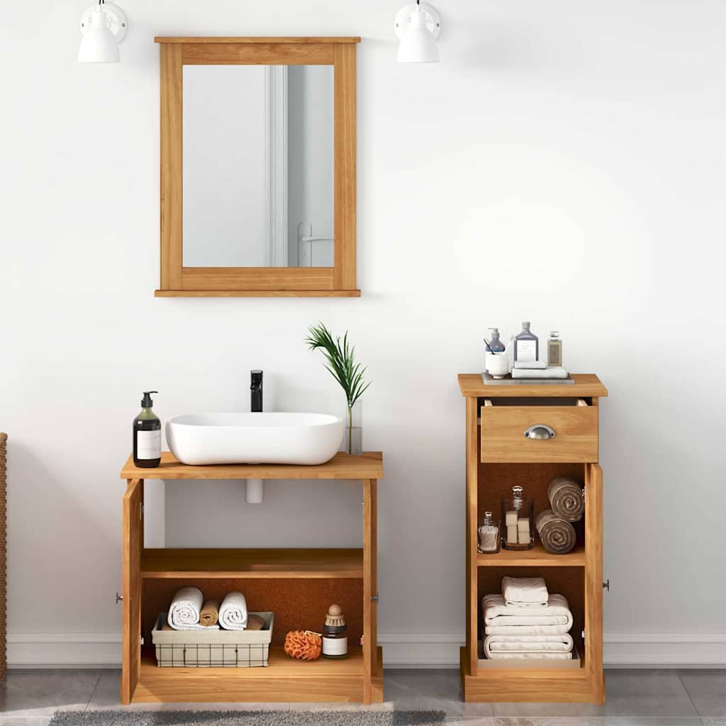 Badezimmermöbel-Set mit Regal VIGO 3 pcs Braun 37 x 34 x 80 cm