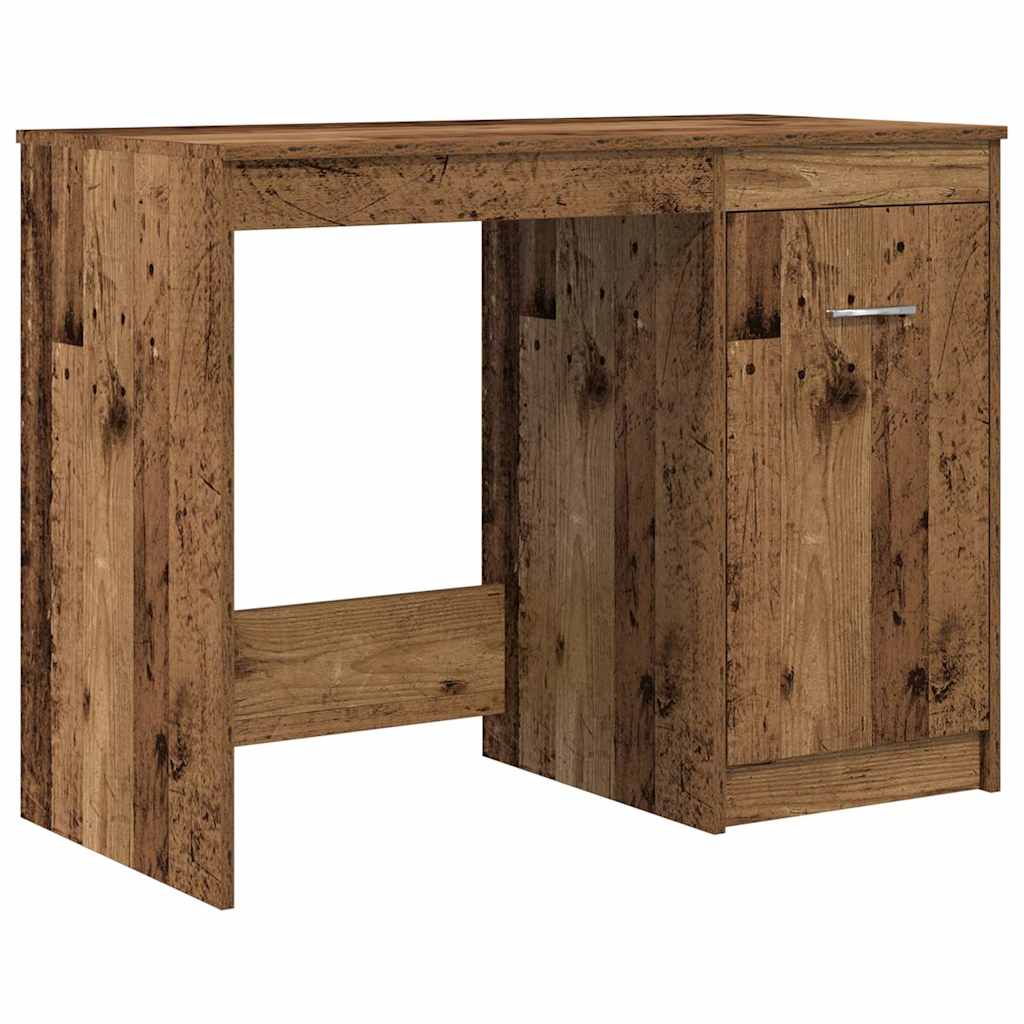 Schreibtisch mit Unterschrank Altholz Holzwerkstoff
