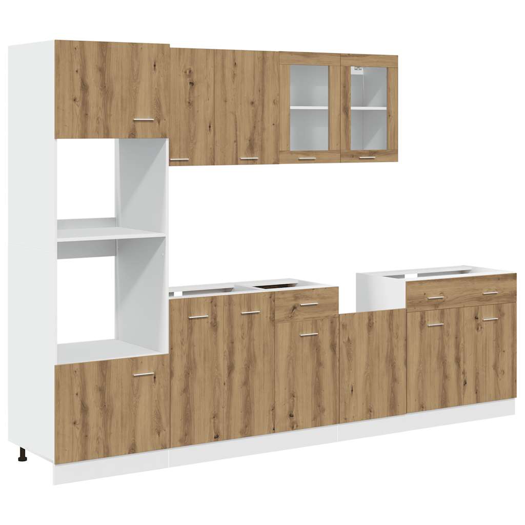 7-tlg. Küchenschrank-Set Lyon Artisan-Eiche Holzwerkstoff