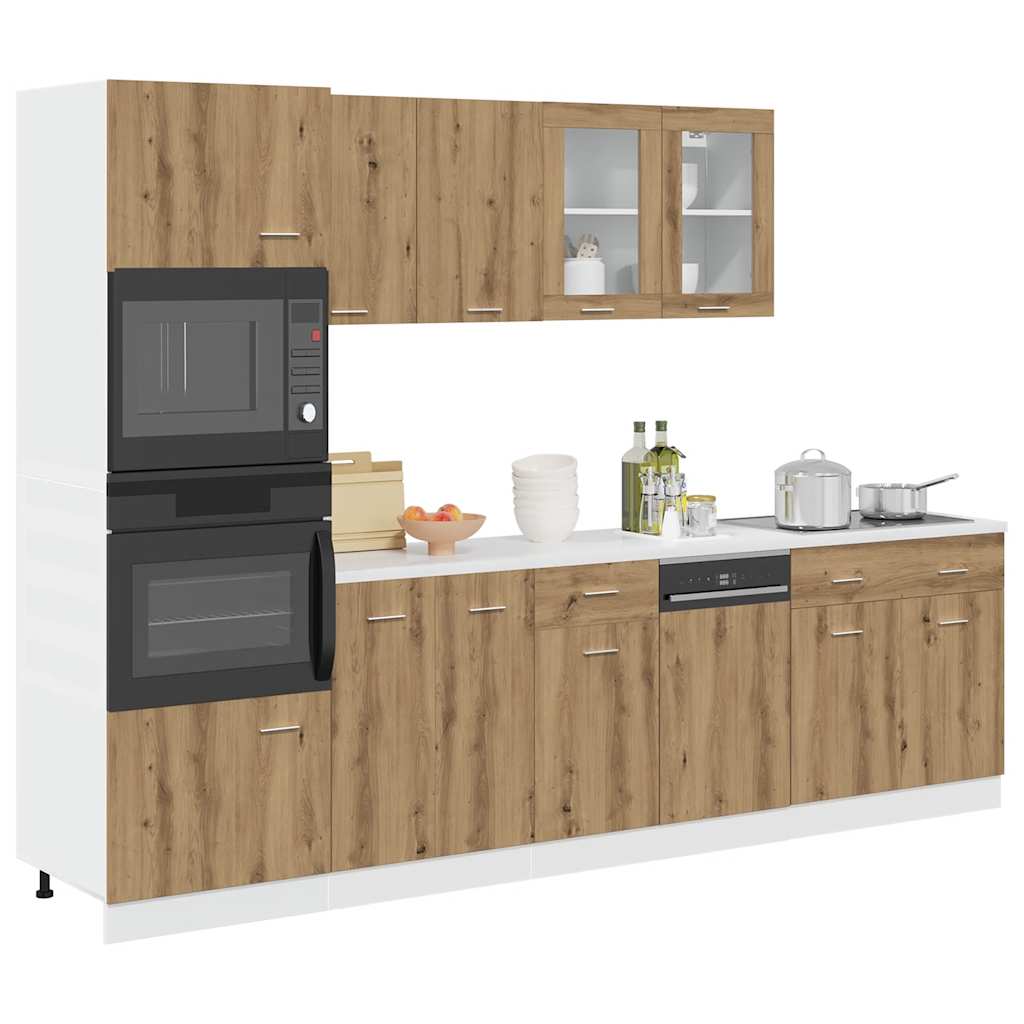 7-tlg. Küchenschrank-Set Lyon Artisan-Eiche Holzwerkstoff