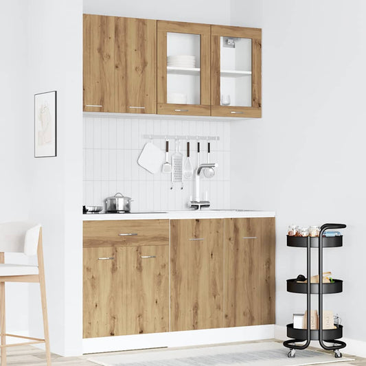 4-tlg. Küchenschrank-Set Lyon Artisan-Eiche Holzwerkstoff