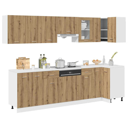 11-tlg. Küchenschrank-Set Lyon Artisan-Eiche Holzwerkstoff