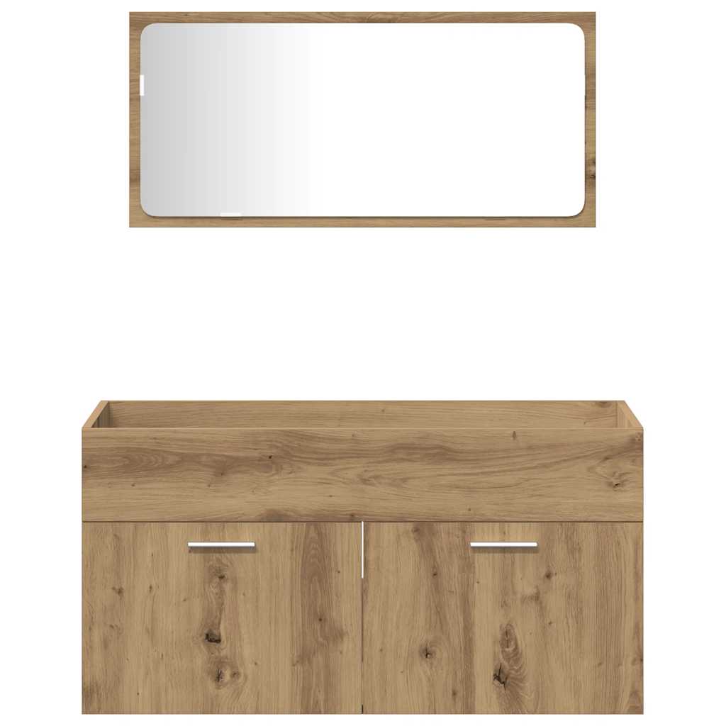 4-tlg. Badmöbel-Set Artisan-Eiche Holzwerkstoff