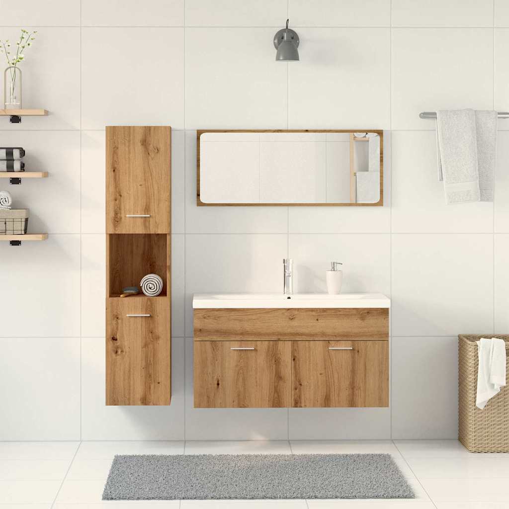 5-tlg. Badmöbel-Set Artisan-Eiche Holzwerkstoff