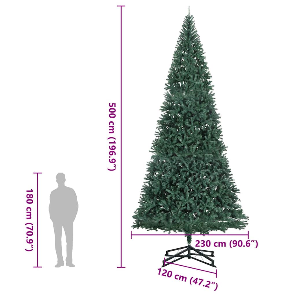 Künstlicher Weihnachtsbaum mit Ständer Grün 500 cm PVC