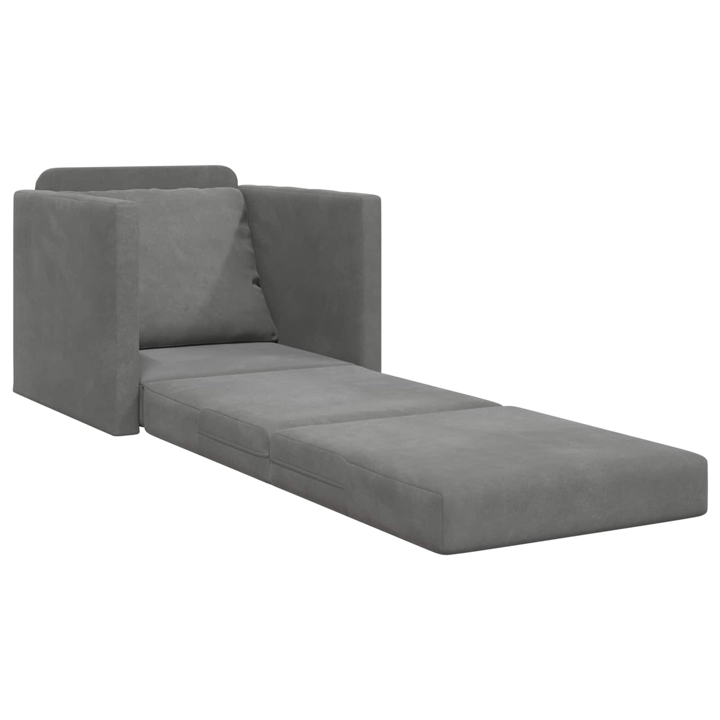 Schlafsofa Dunkelgrau 74 x 77 x 81 cm Samt