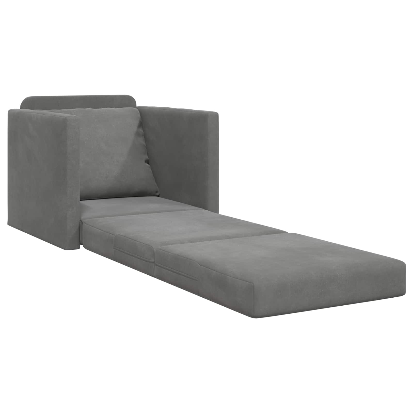 Schlafsofa Dunkelgrau 74 x 77 x 81 cm Samt