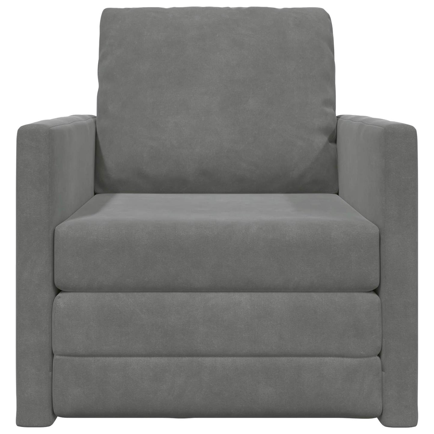 Schlafsofa Dunkelgrau 74 x 77 x 81 cm Samt
