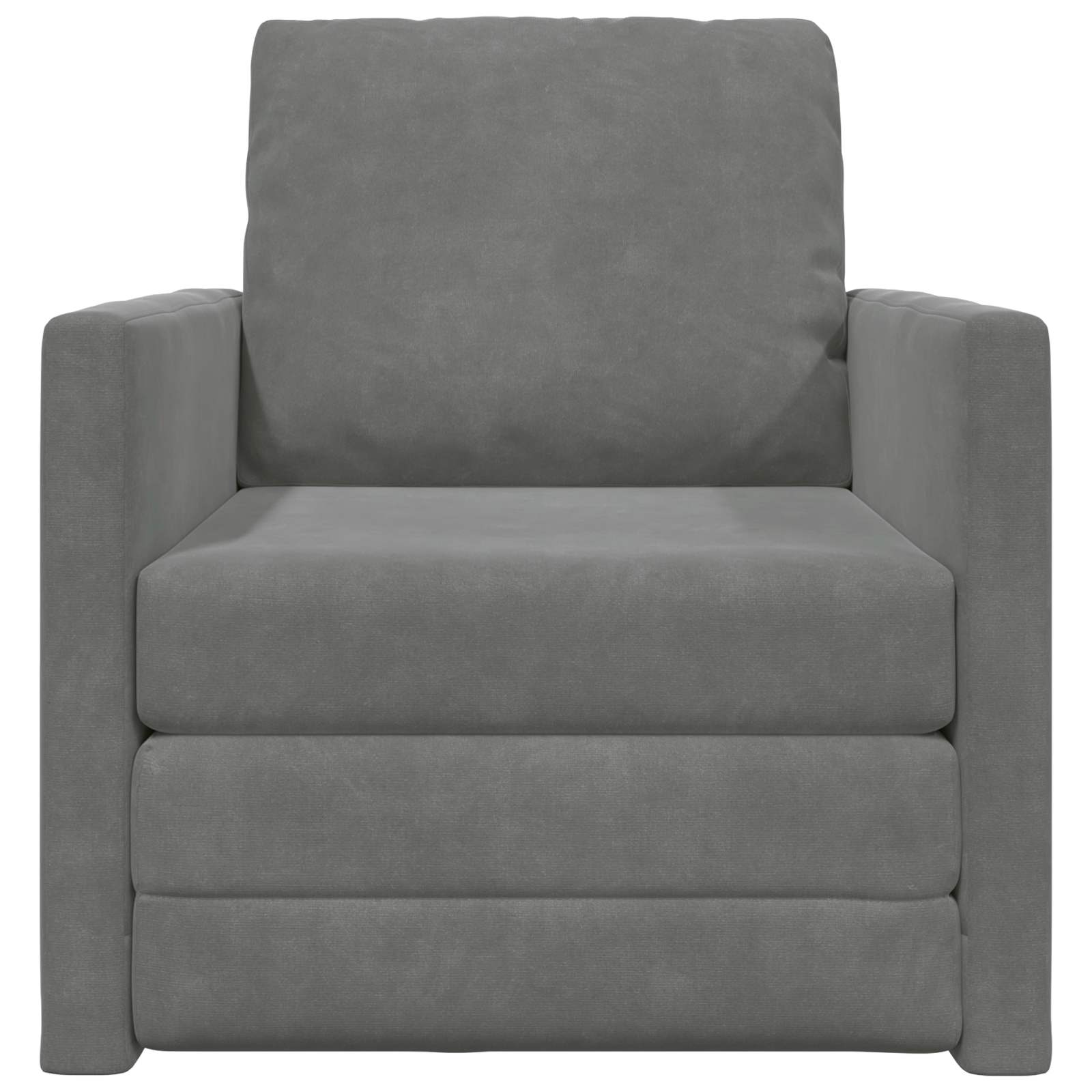 Schlafsofa Dunkelgrau 74 x 77 x 81 cm Samt