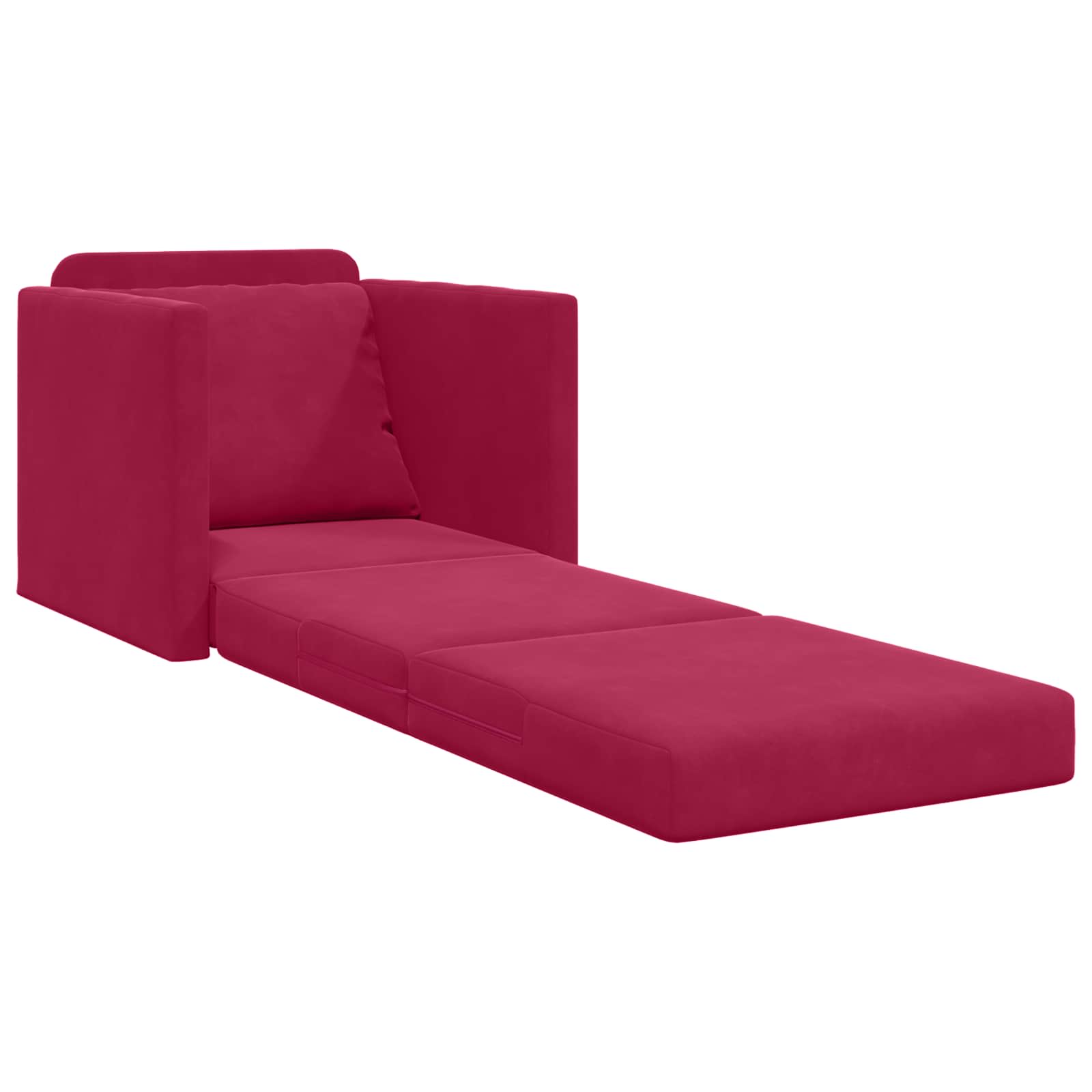 Schlafsofa Weinrot 74 x 77 x 81 cm Samt