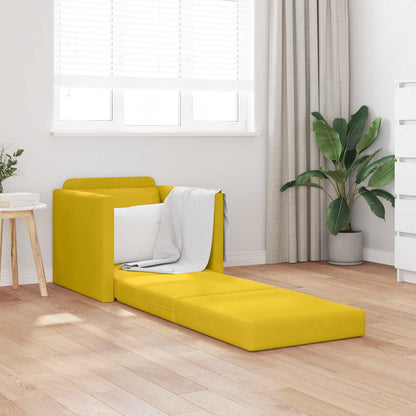 Schlafsofa Dunkelgelb 74 x 77 x 81 cm Samt