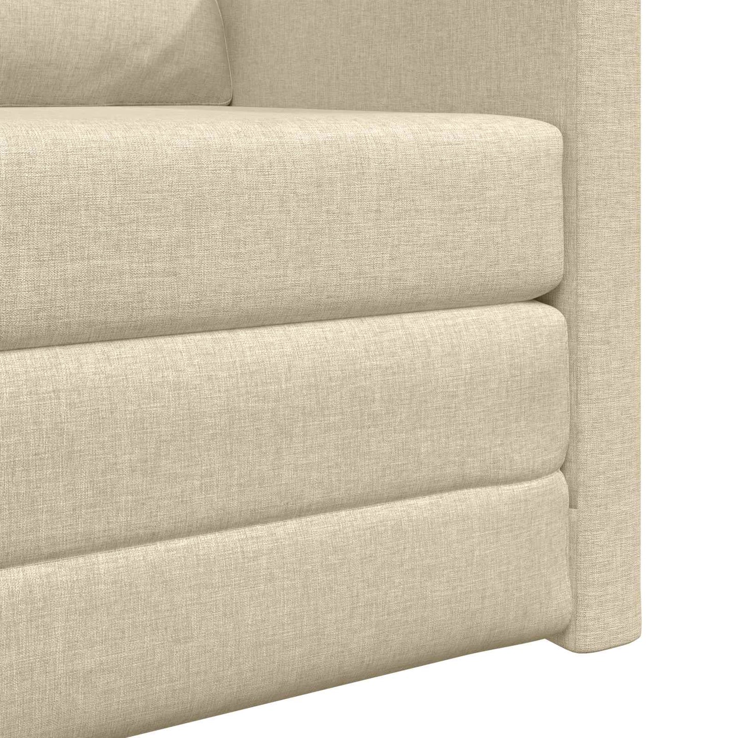 Schlafsofa Creme 74 x 77 x 81 cm Stoff