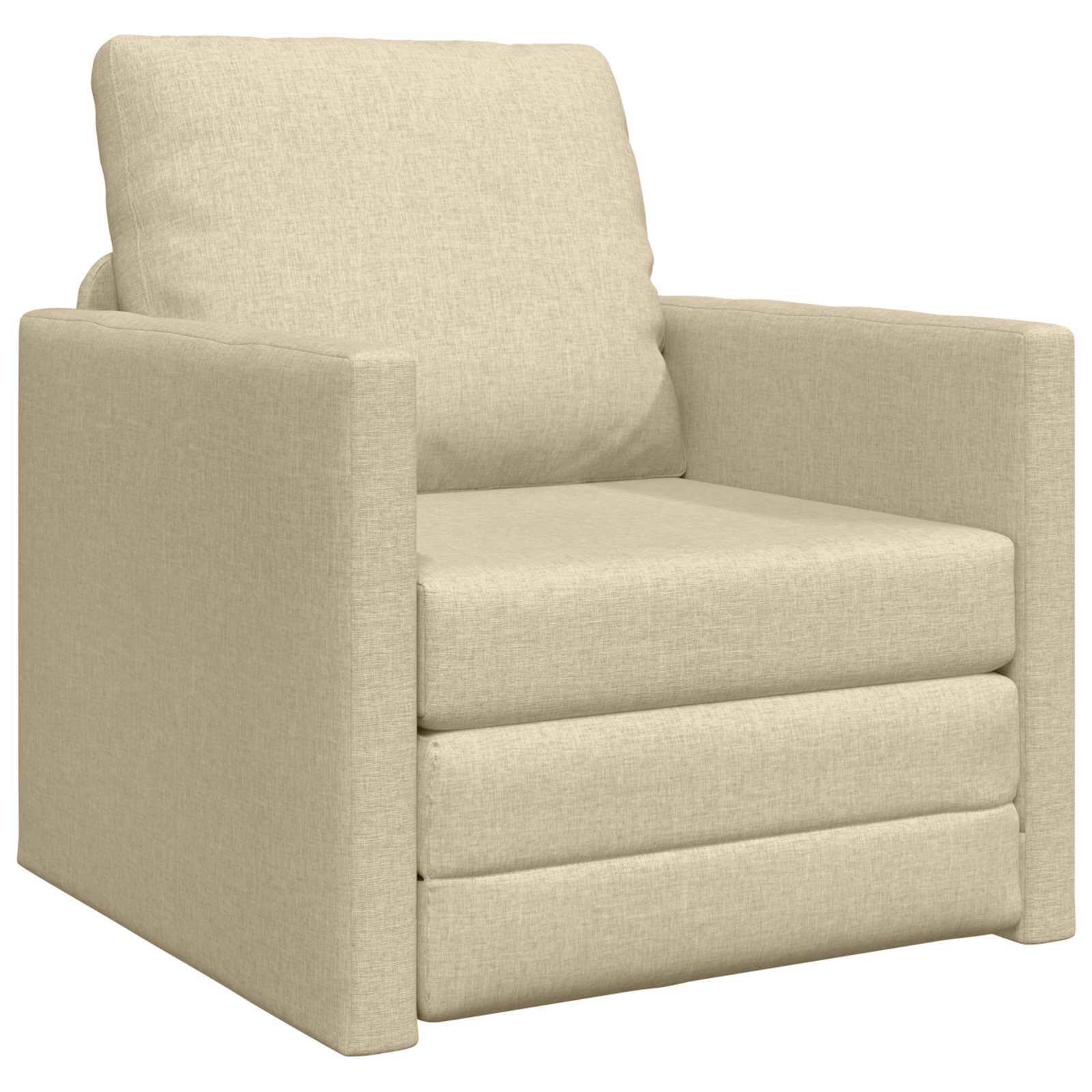 Schlafsofa Creme 74 x 77 x 81 cm Stoff
