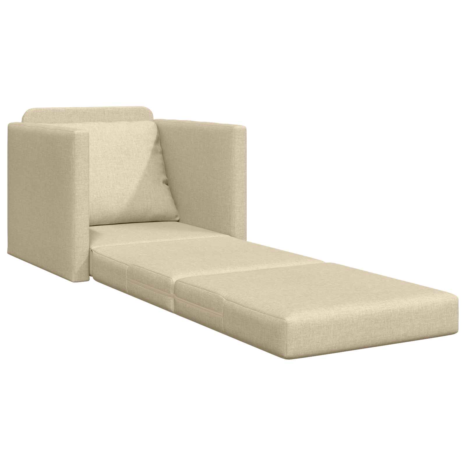 Schlafsofa Creme 74 x 77 x 81 cm Stoff