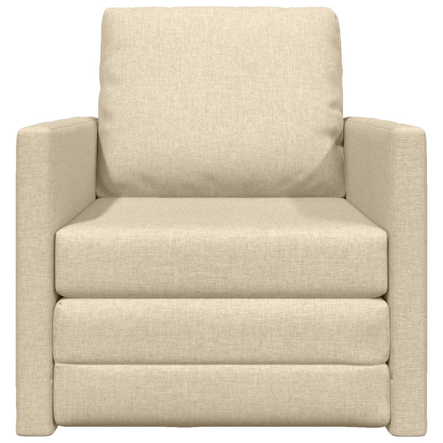 Schlafsofa Creme 74 x 77 x 81 cm Stoff