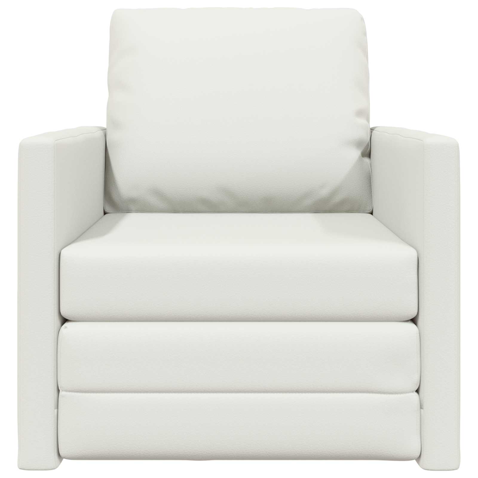 Schlafsofa 60cm Weiß Kunstleder