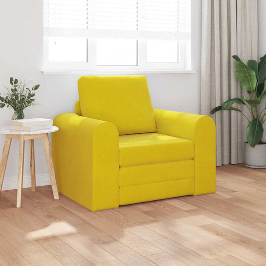 Sofa Bett Gelb 98 x 71 x 83 cm Samt