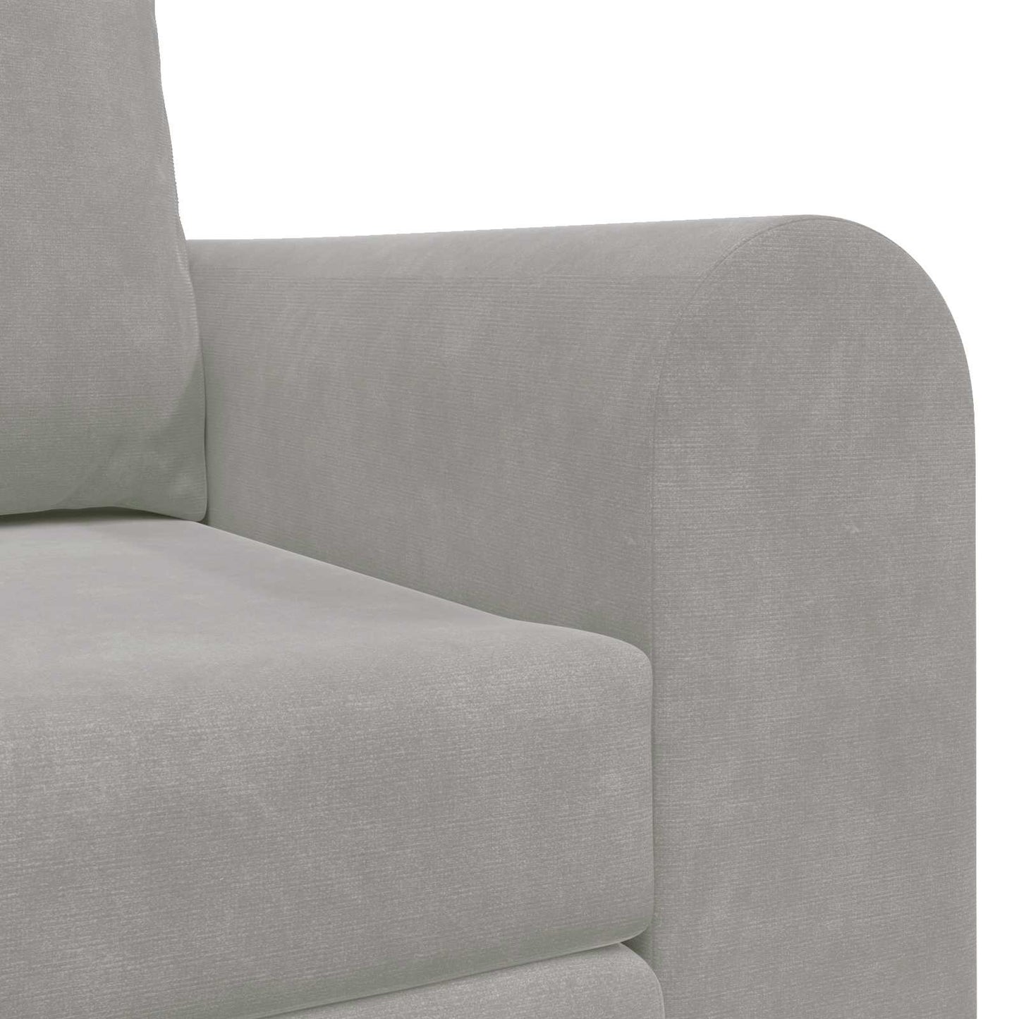 Schlafsofa Hellgrau 148 x 71 x 83 cm Samt
