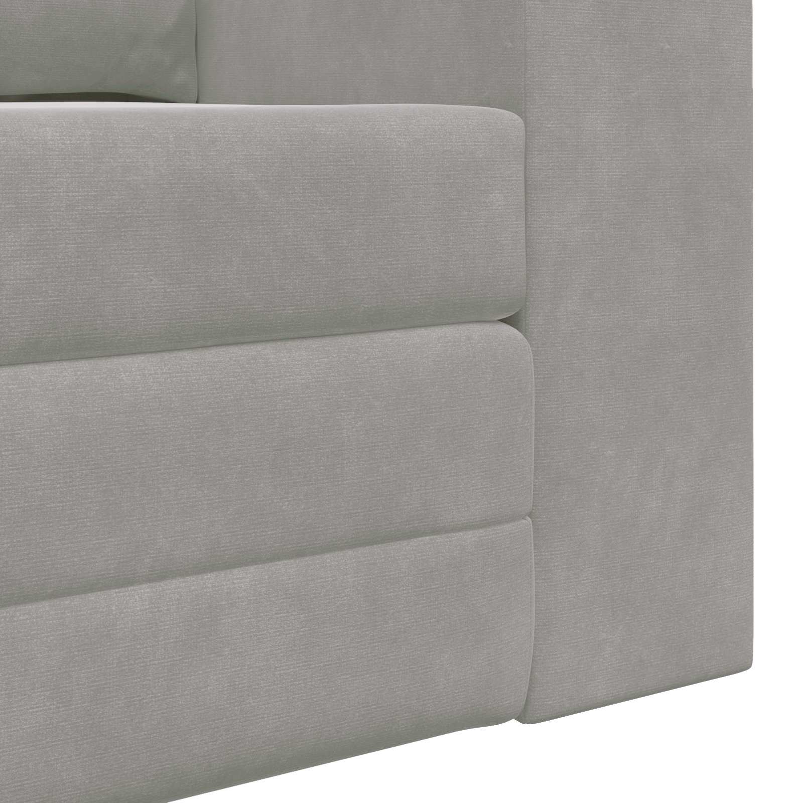 Schlafsofa Hellgrau 148 x 71 x 83 cm Samt
