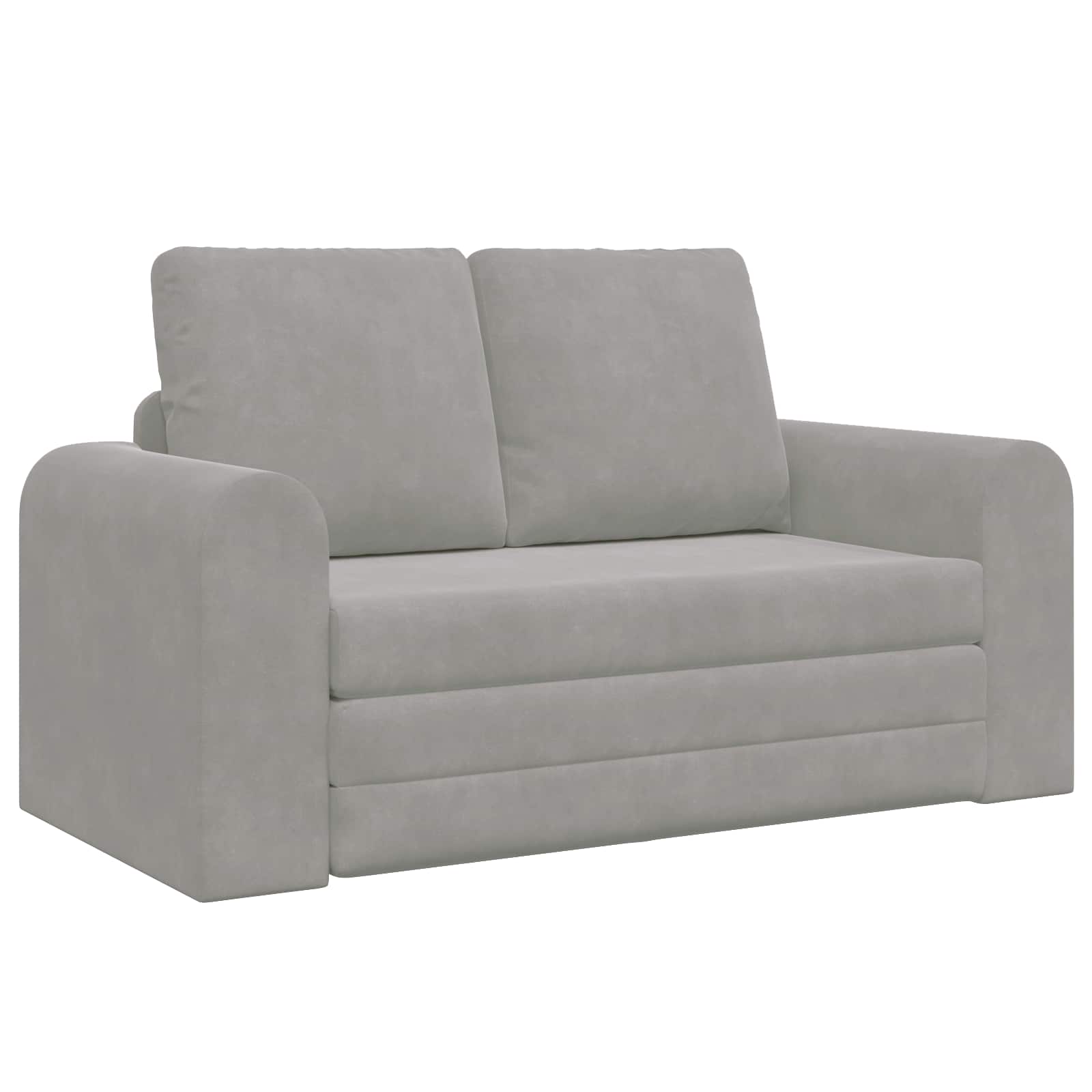 Schlafsofa Hellgrau 148 x 71 x 83 cm Samt