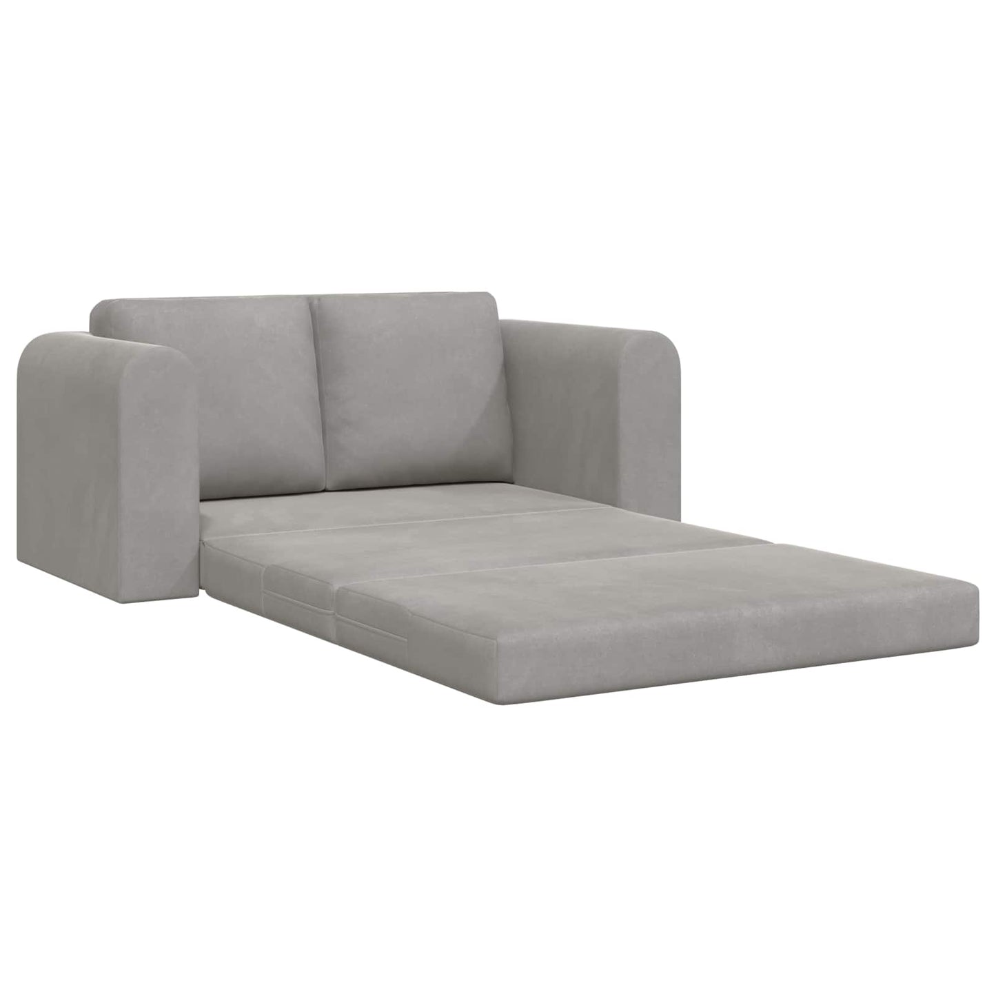 Schlafsofa Hellgrau 148 x 71 x 83 cm Samt