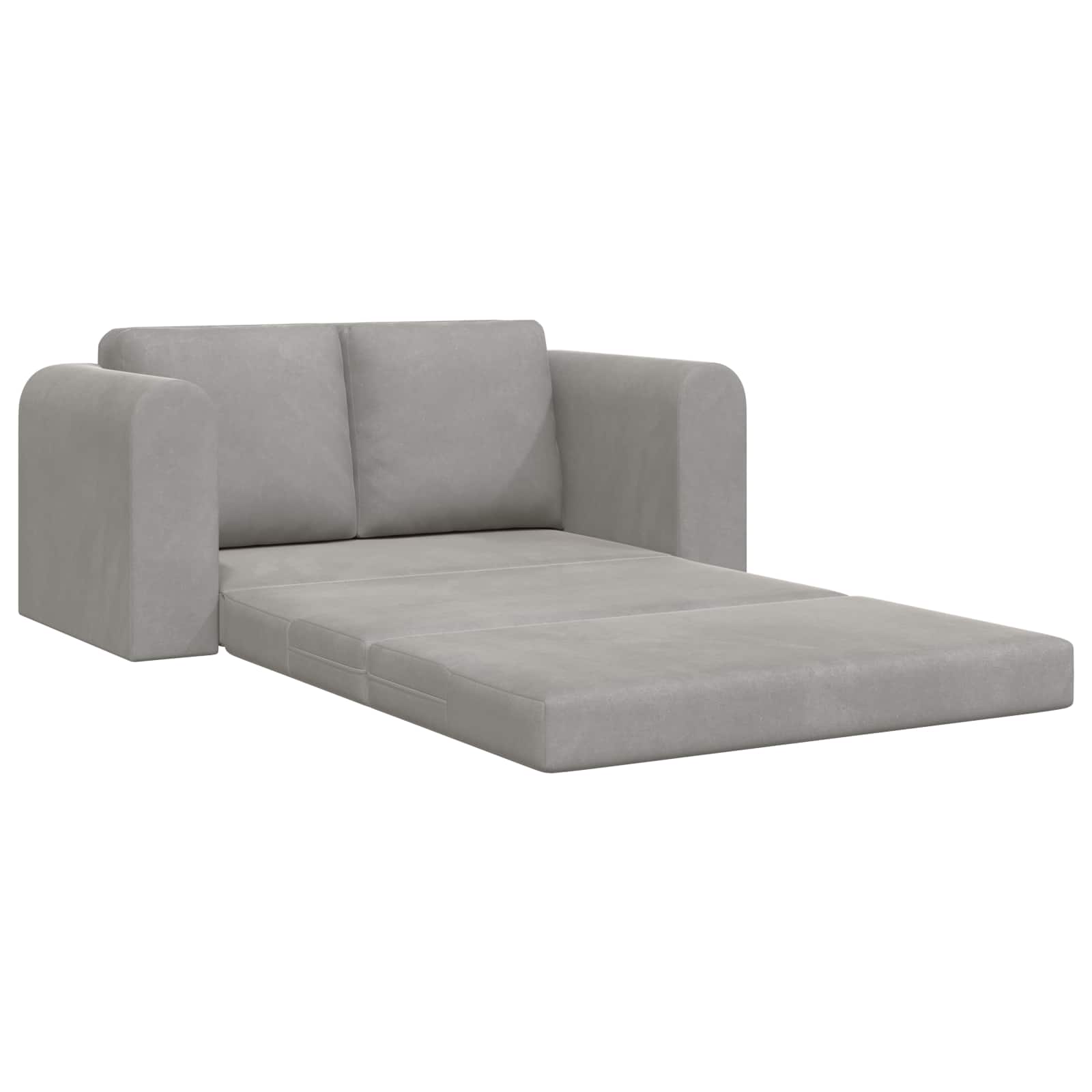 Schlafsofa Hellgrau 148 x 71 x 83 cm Samt