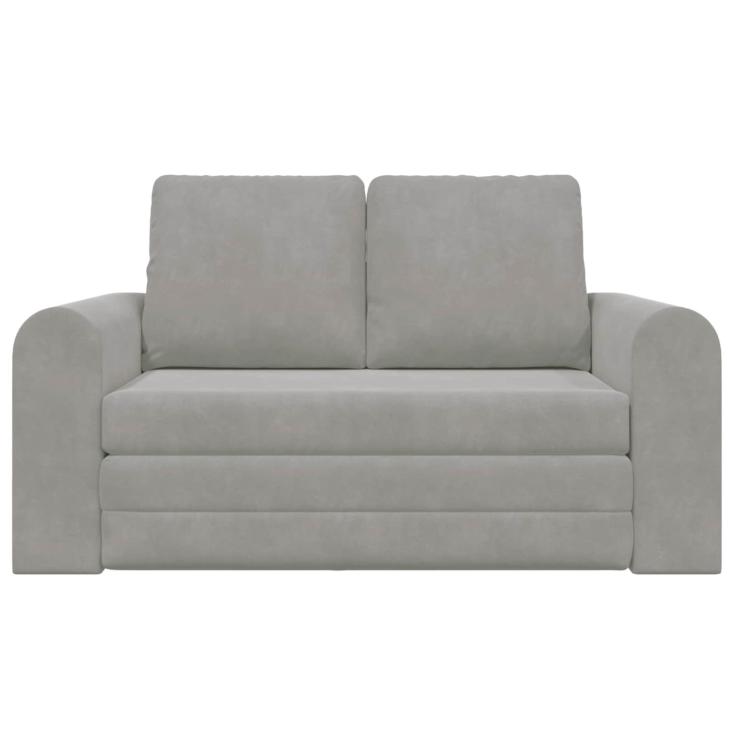 Schlafsofa Hellgrau 148 x 71 x 83 cm Samt