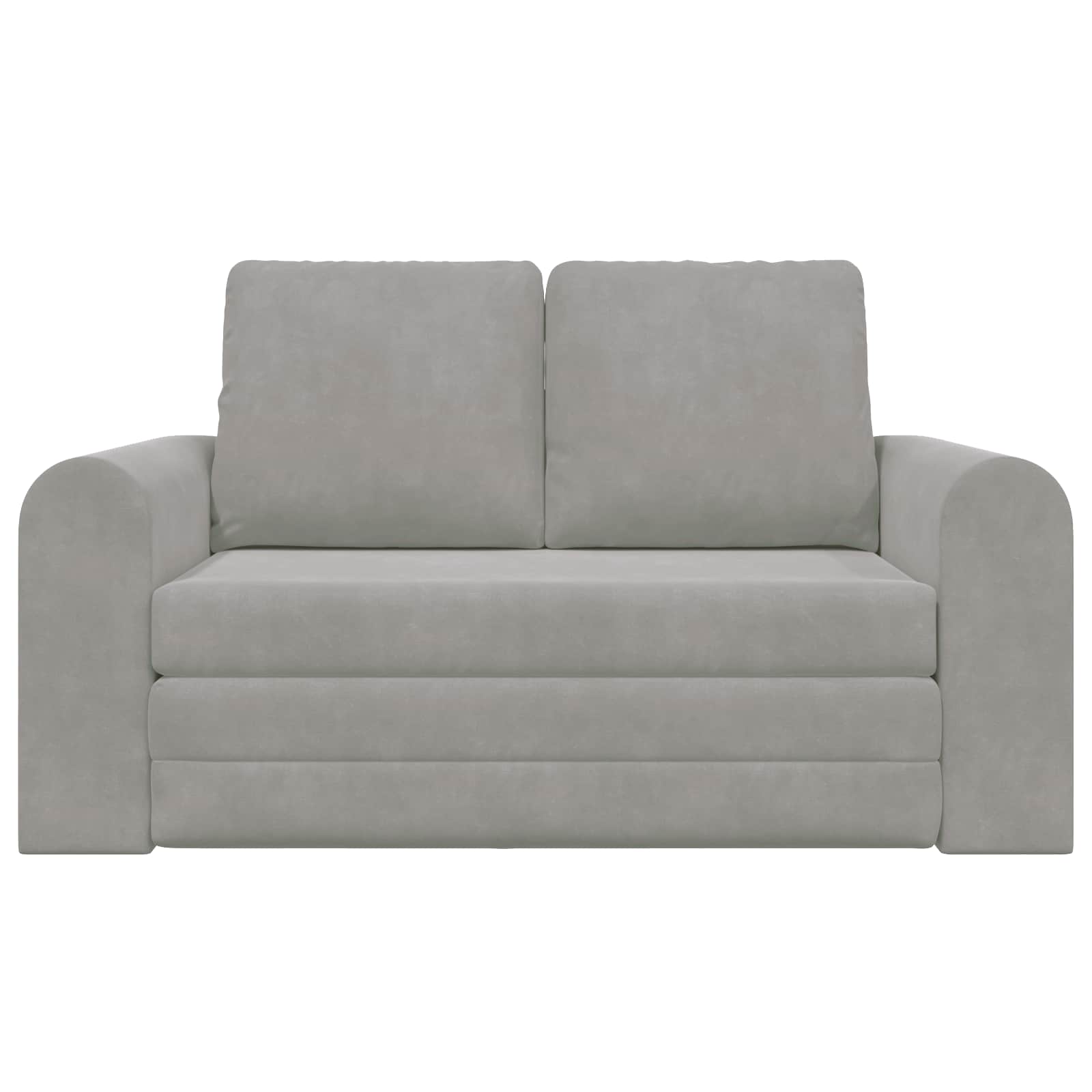 Schlafsofa Hellgrau 148 x 71 x 83 cm Samt