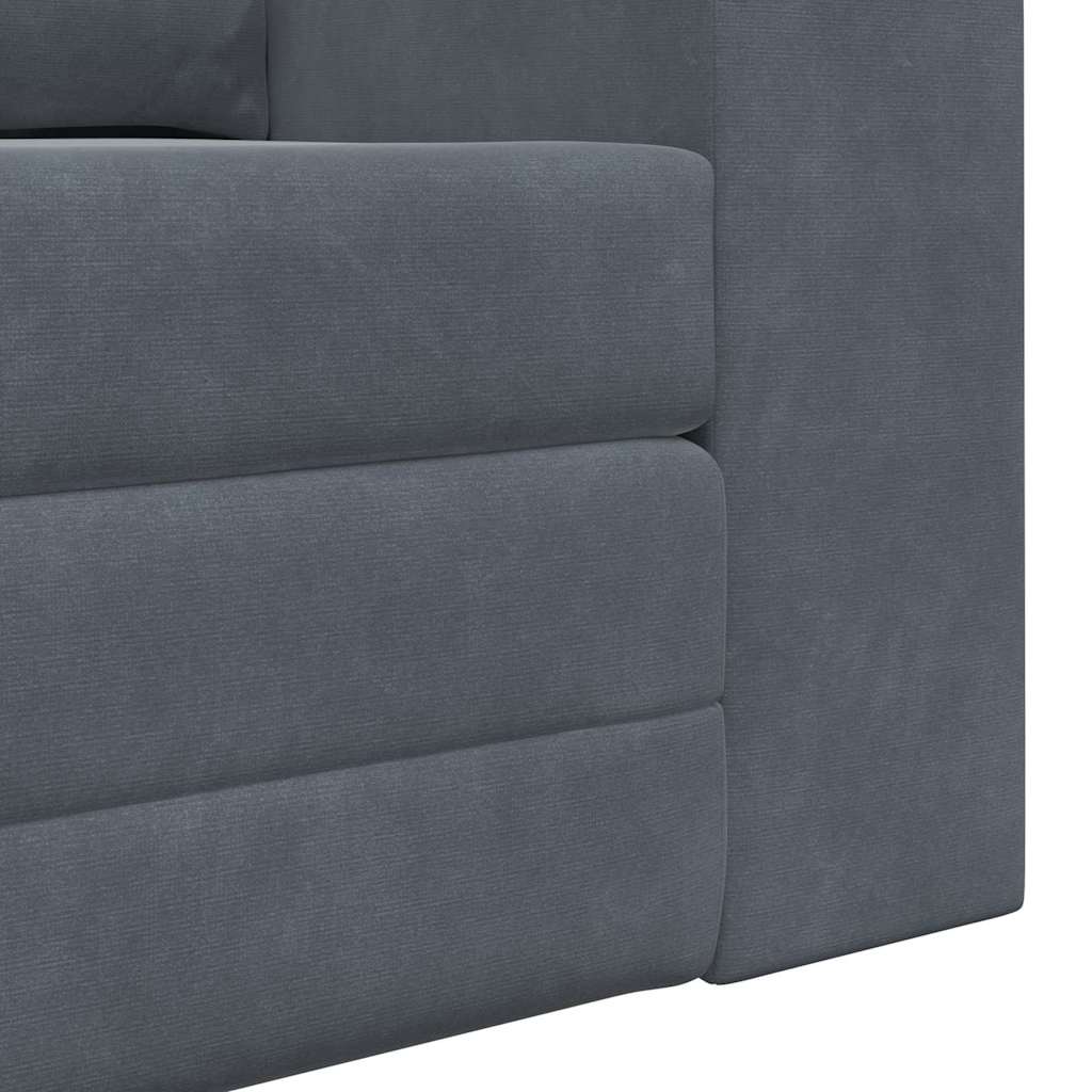 Sofa Bett Dunkelgrau 148 x 71 x 83 cm Samt