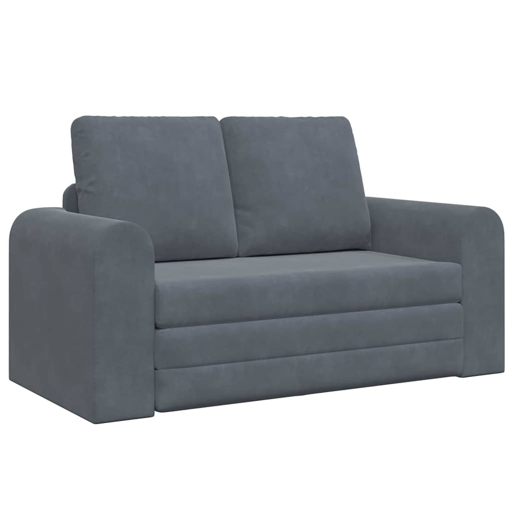 Sofa Bett Dunkelgrau 148 x 71 x 83 cm Samt