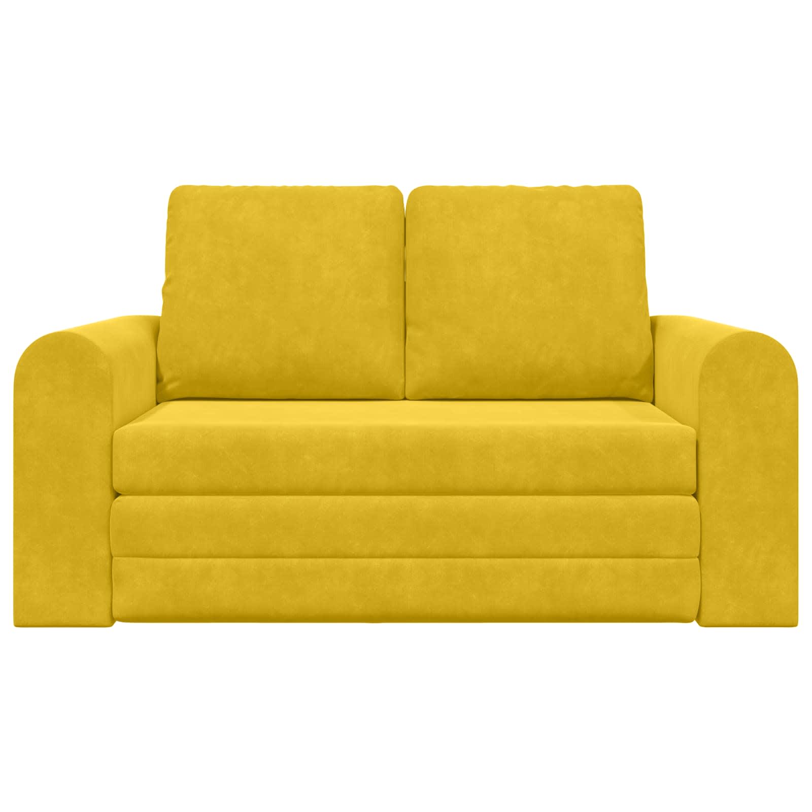 Schlafsofa Gelb 148 x 71 x 83 cm Samt