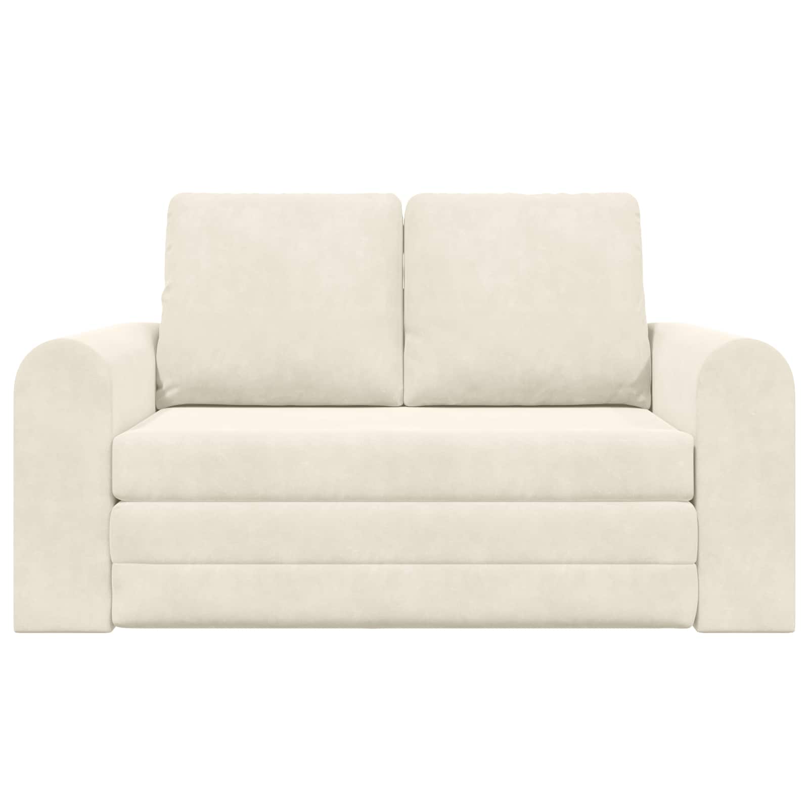 Schlafsofa Creme 148 x 71 x 83 cm Samt