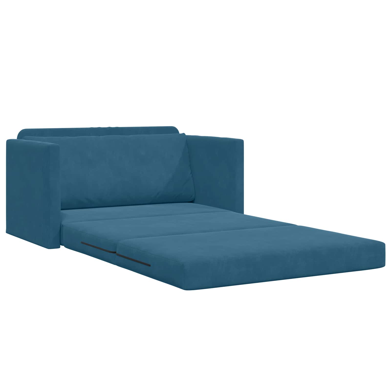 Schlafsofa Blau 124 x 71 x 78 cm Samt