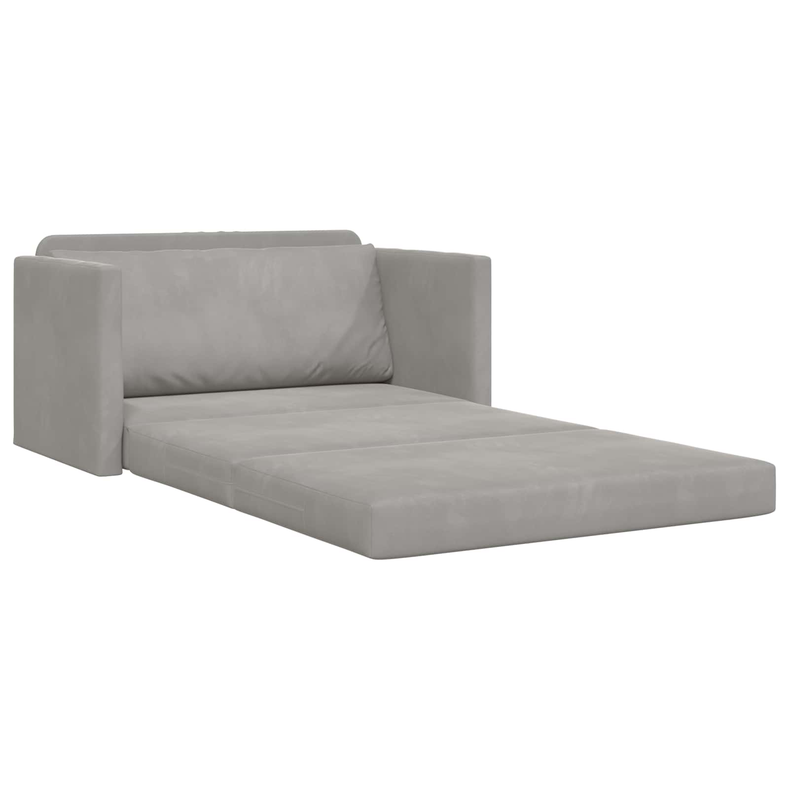 Schlafsofa Hellgrau 124 x 71 x 78 cm Samt