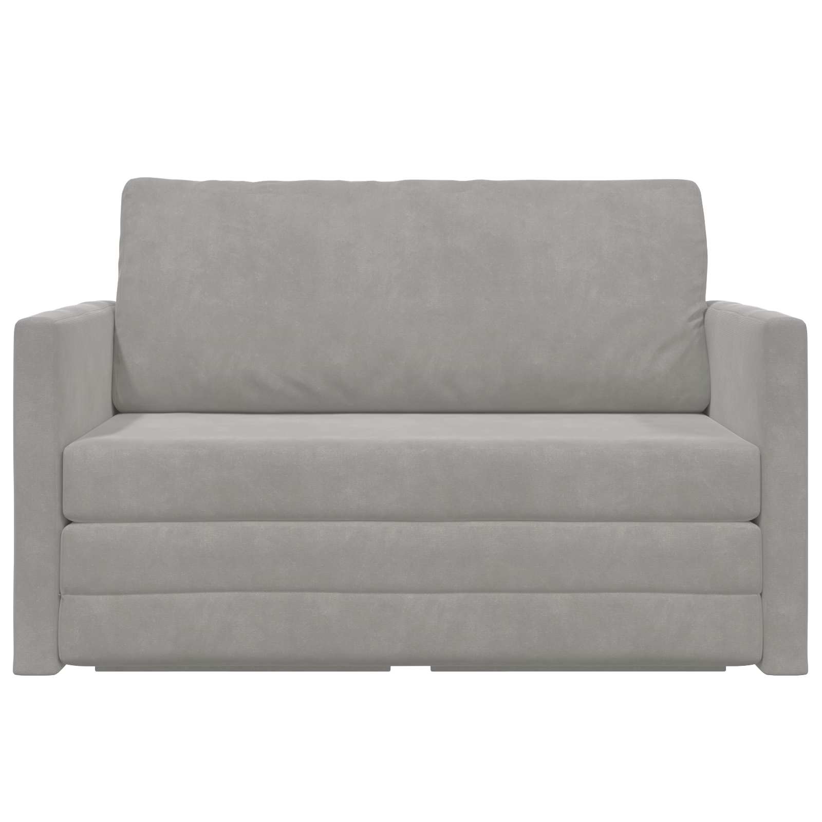 Schlafsofa Hellgrau 124 x 71 x 78 cm Samt