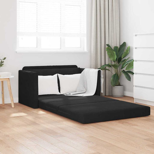 Sofa Bett Schwarz 124 x 204 x 61 cm Samt