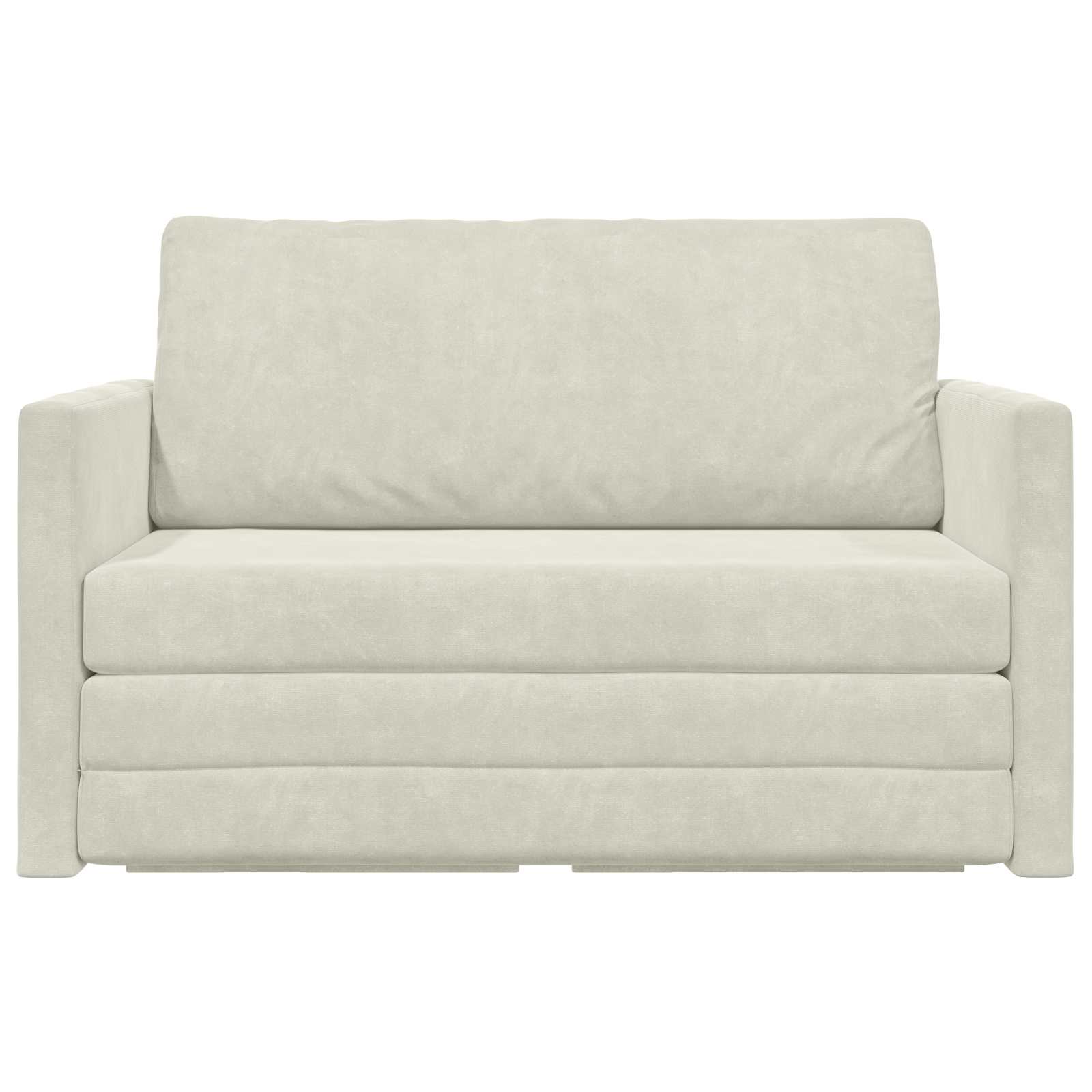 Schlafsofa Creme 124 x 71 x 78 cm Samt