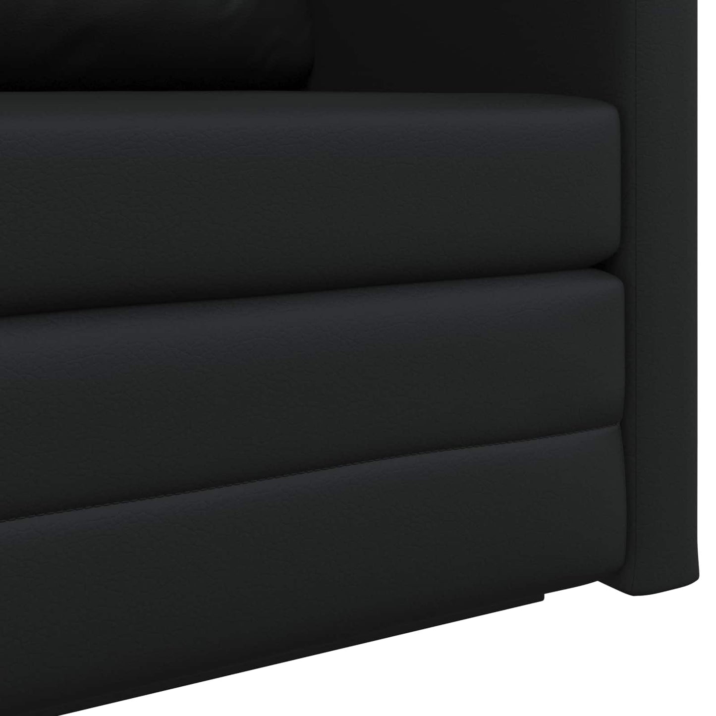Schlafsofa Schwarz 124 x 71 x 78 cm Kunstleder