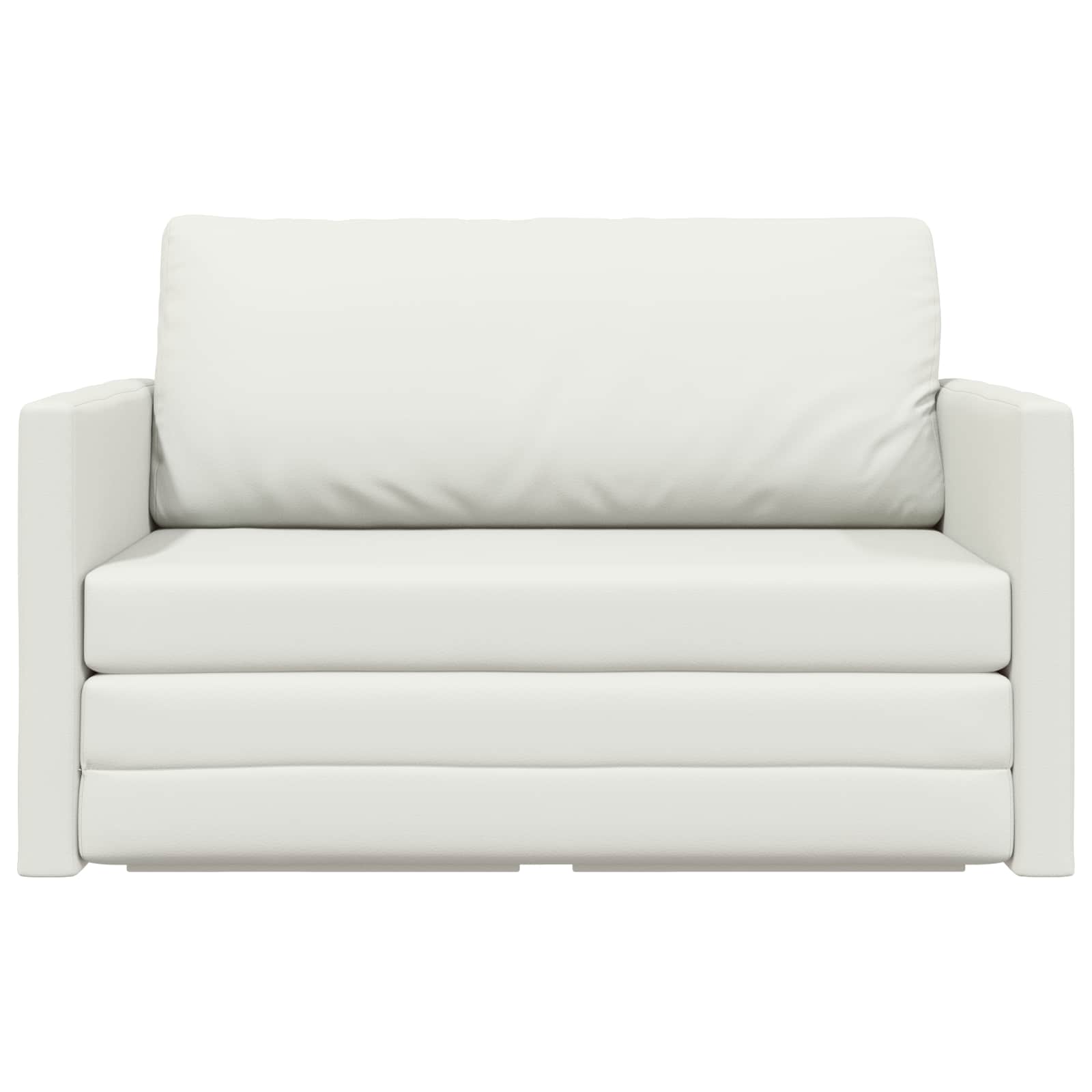 Schlafsofa Weiß 124 x 71 x 78 cm Kunstleder