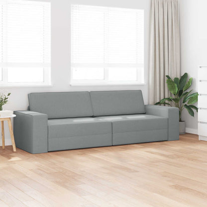 Schlafsofa Hellgrau 245 x 78 x 77 cm Stoff
