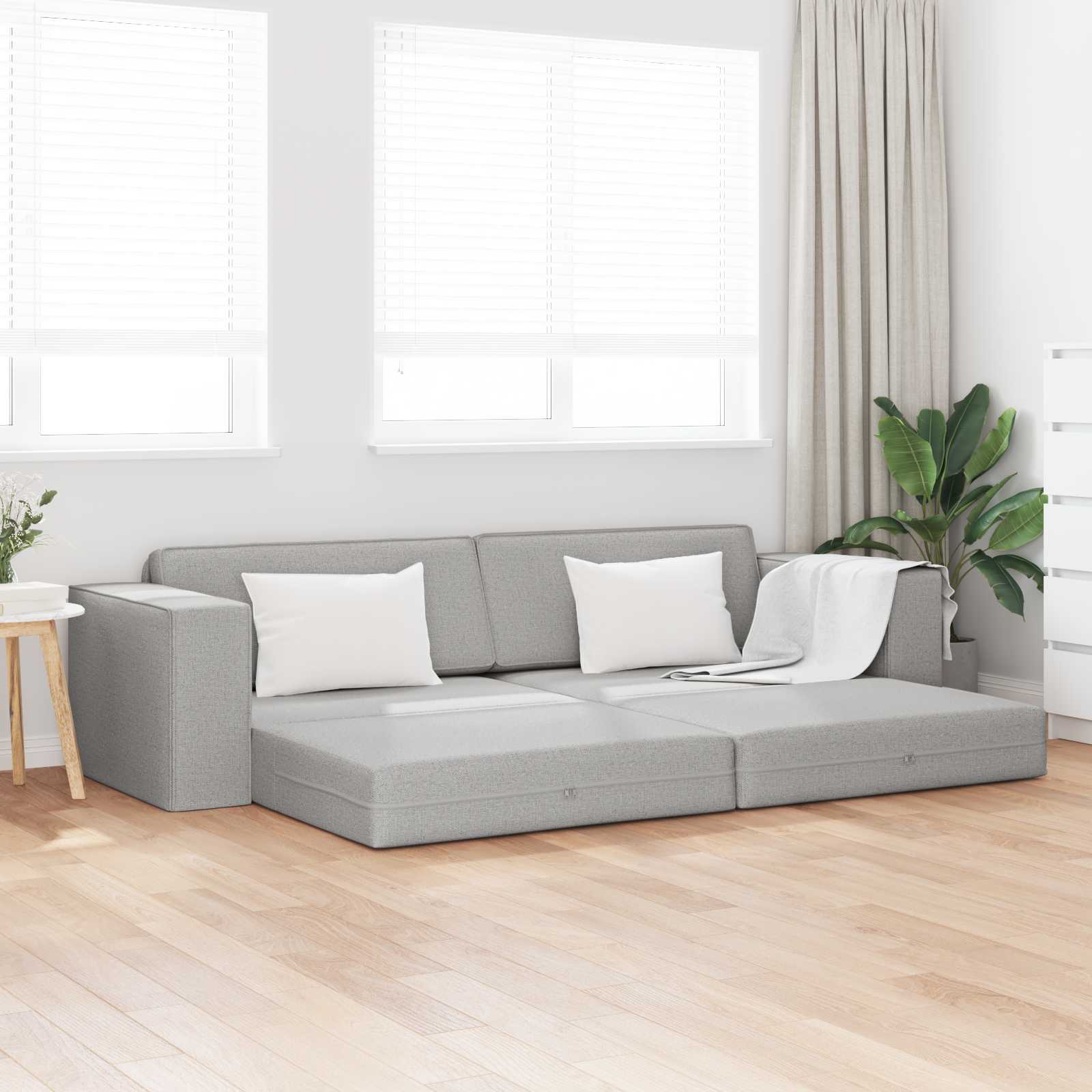 Schlafsofa Wolkengrau 245 x 78 x 77 cm Stoff