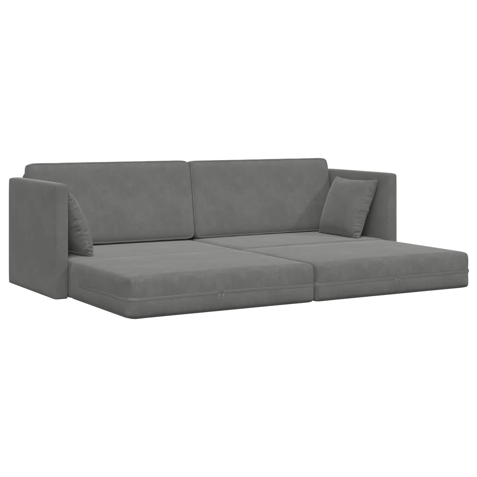 Boden-Sofa-Bett Dunkelgrau 213 x 70 x 77 cm Samt