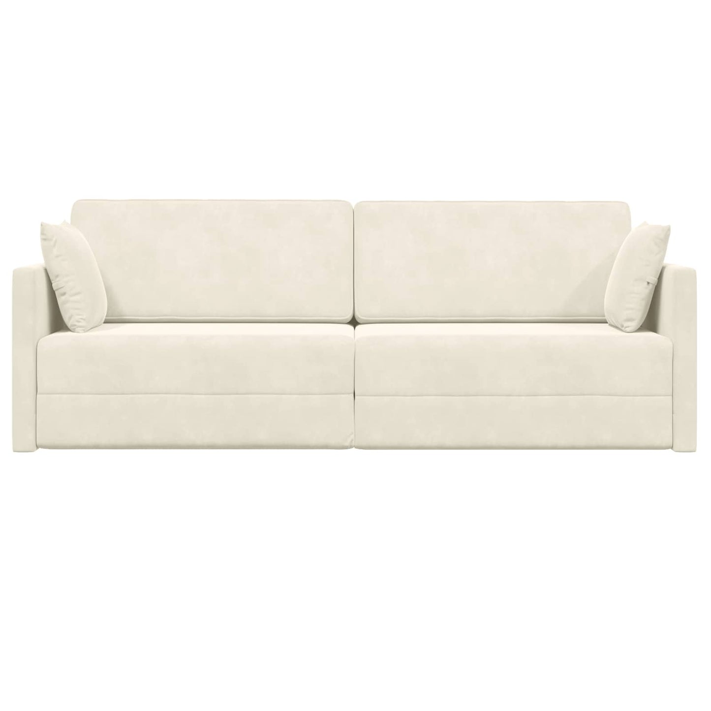 Boden-Sofa-Bett Creme 213 x 70 x 77 cm Samt