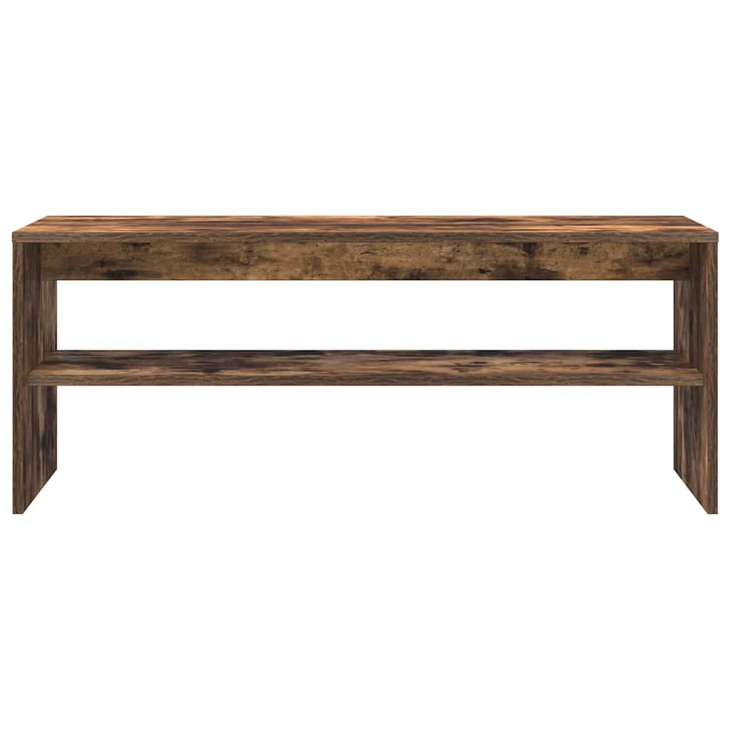 Meuble TV chêne fumé 100x40x40 cm matériau bois