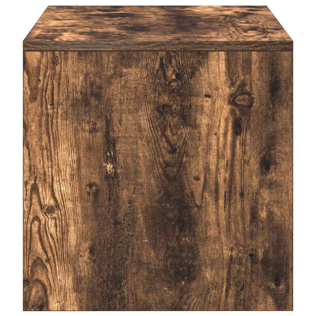 Meuble TV chêne fumé 100x40x40 cm matériau bois