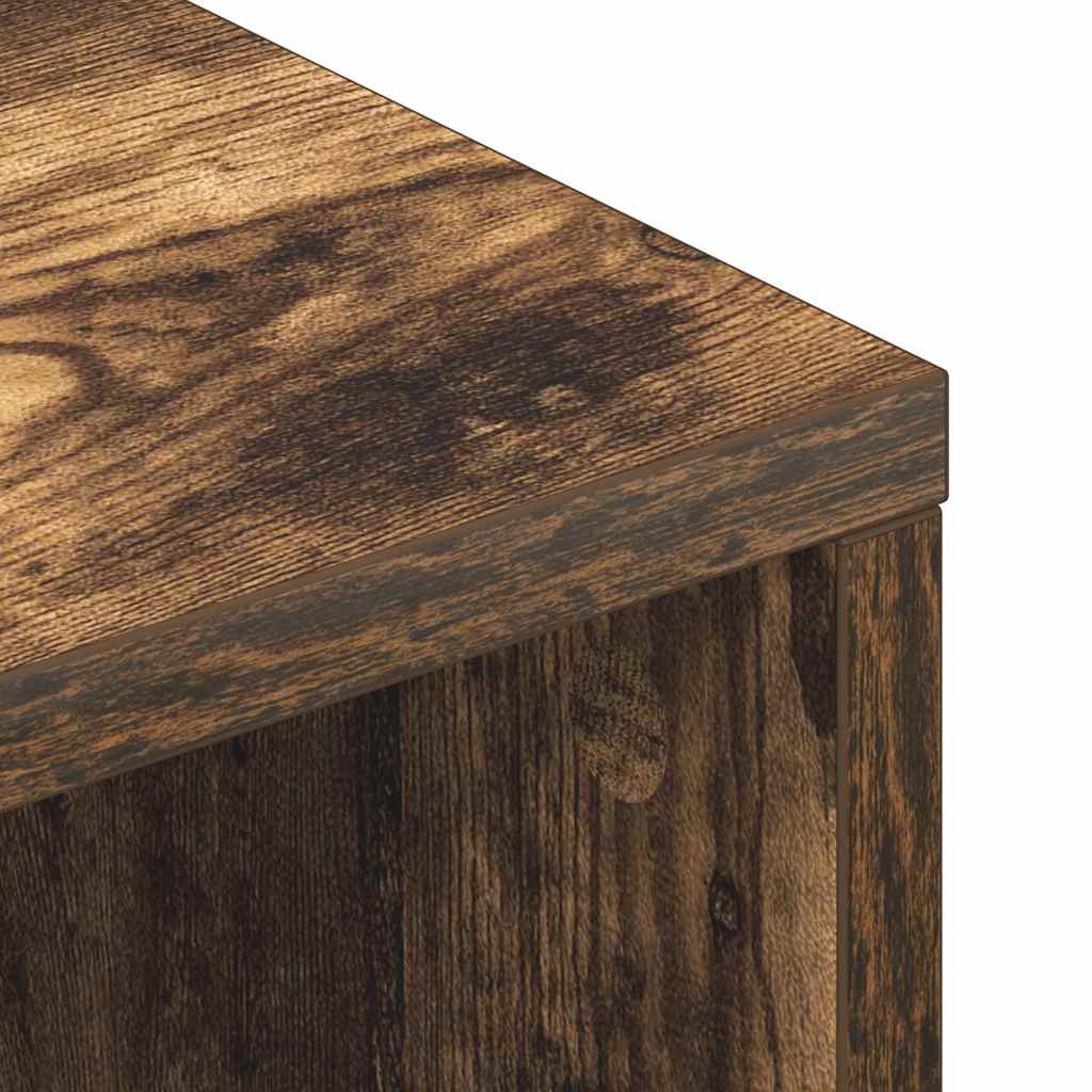 Meuble TV chêne fumé 100x40x40 cm matériau bois